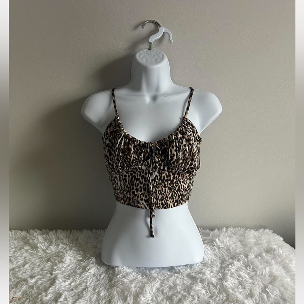 Urban Outfitters Leopard Print Crop Top - Size Small